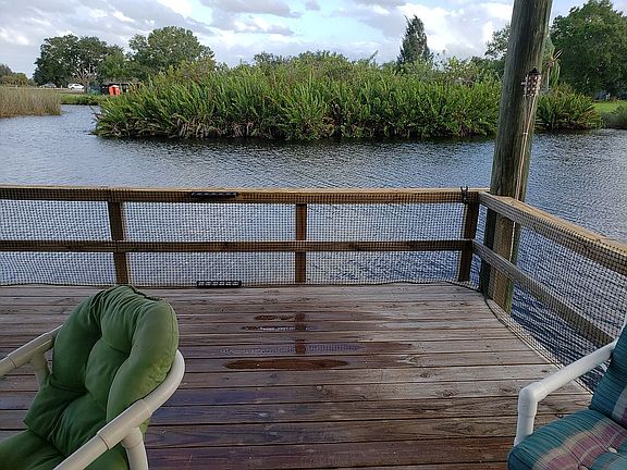 Standing on private covered dock