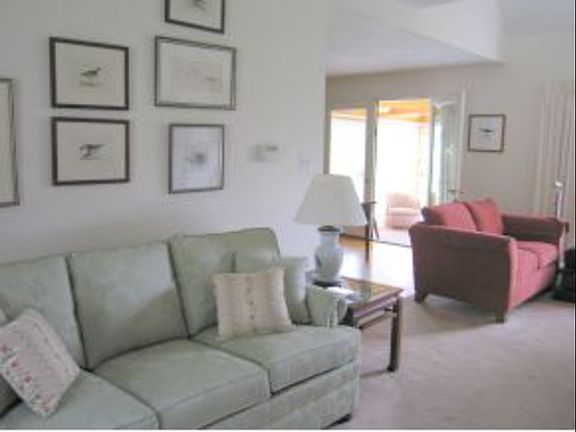 Living room is bright and sunny