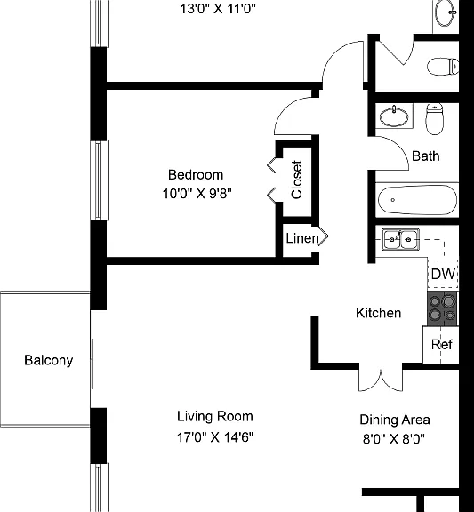 Two Bedroom 1.5 Bathroom Two Bedroom 1.5 Bathroom