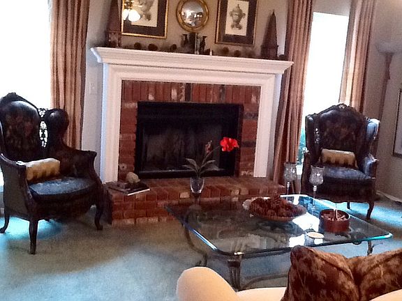 Wood burning fireplace