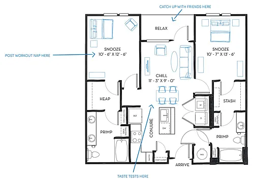 Floor plan E2X2B