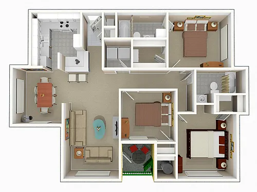 Floor plan Three Bedroom