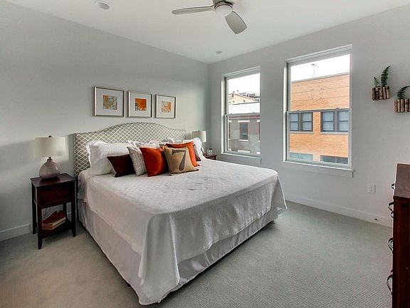 Master bedroom with two separate closets