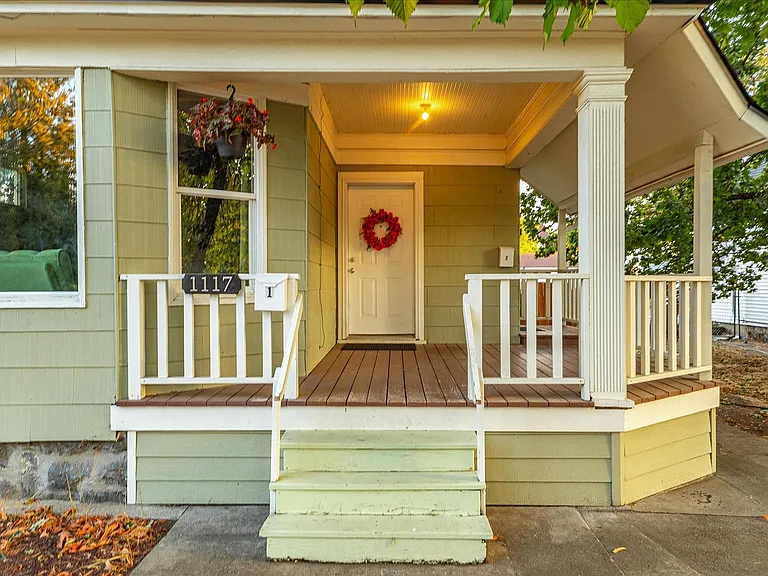 spacious front porch