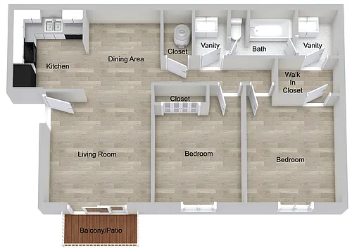 Floor plan Two Bedroom