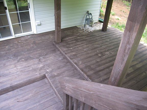 Newly Stained Tiered Deck