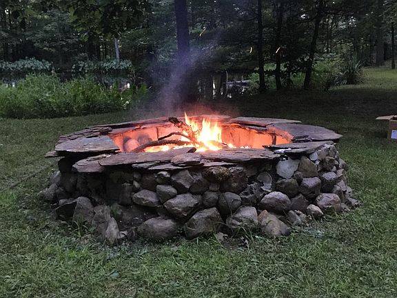 Fire pit and pond