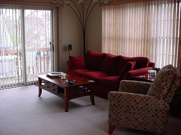 Living room with direct access to deck 