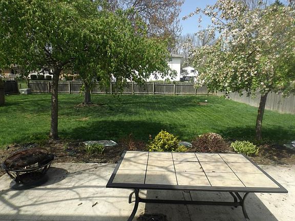 backyard with mature trees