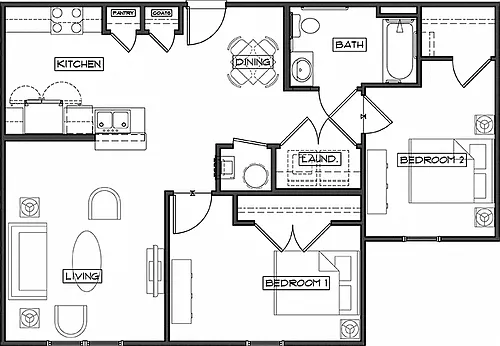 Floor plan 2 Bedroom