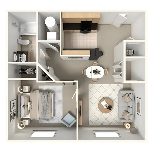 Floor plan Oxford (Corner)