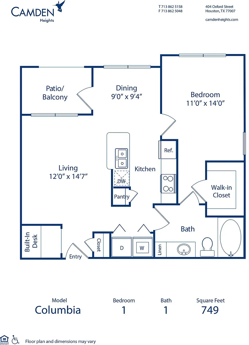 Floor plan The Columbia
