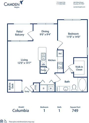 Floor plan The Columbia