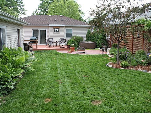 Back yard with patio