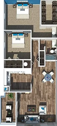 Two Bedroom | One Bathroom | 1100 Square Feet Two Bedroom | One Bathroom | 1100 Square Feet