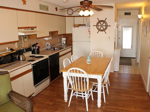 The kitchen is fully stocked with everything you need.