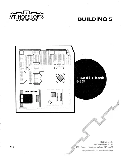 Floor plan 1/1 943