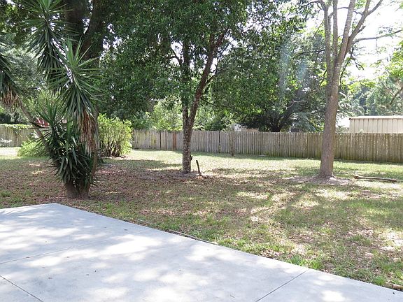 large fenced in back yard