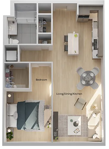 Floor plan One Bedroom