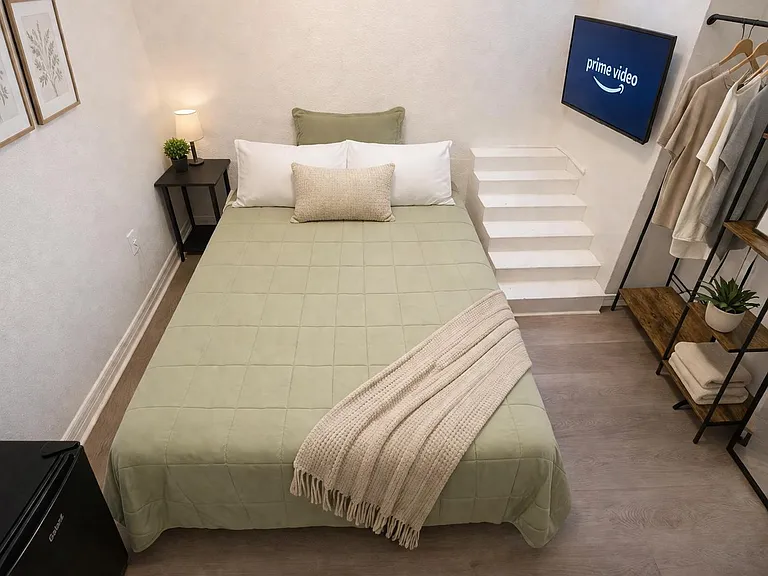 Clean, furnished room with TV. comfortable, private, and move-in ready.