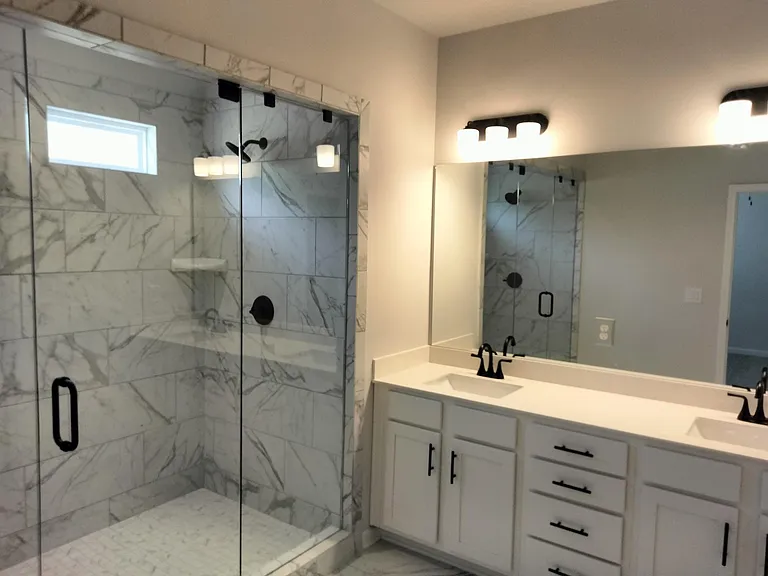 Master Bathroom - Shower and Double Vanities