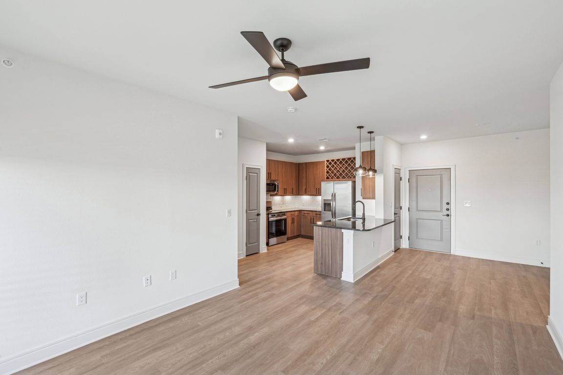 Living Room with Views to the Kitchen and Dining Area