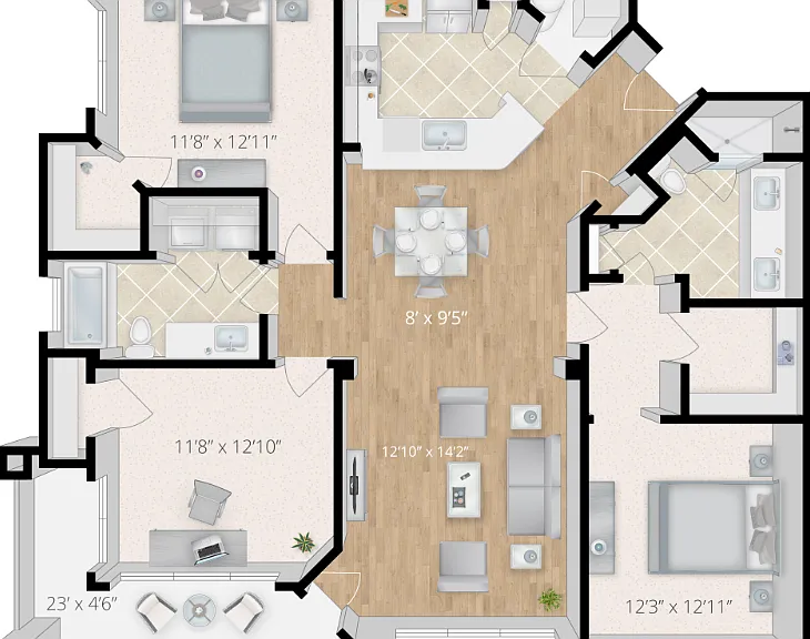 The Seabreeze Floorplan Diagram