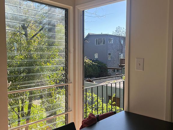 Door from kitchen to deck.
