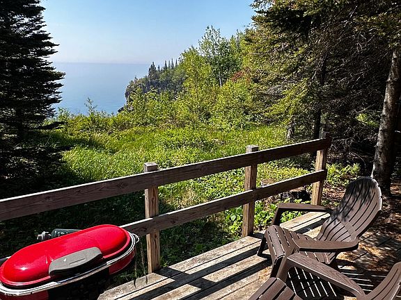 Beautiful patio that overlooks Lake Superior.