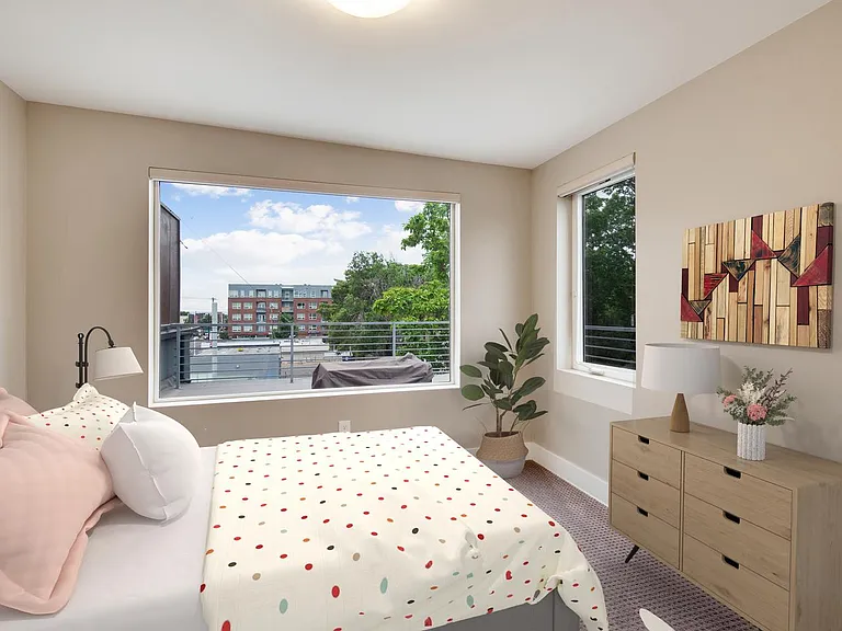 Bedroom 4. This image shows a virtually furnished space. Bedrooms come unfurnished.