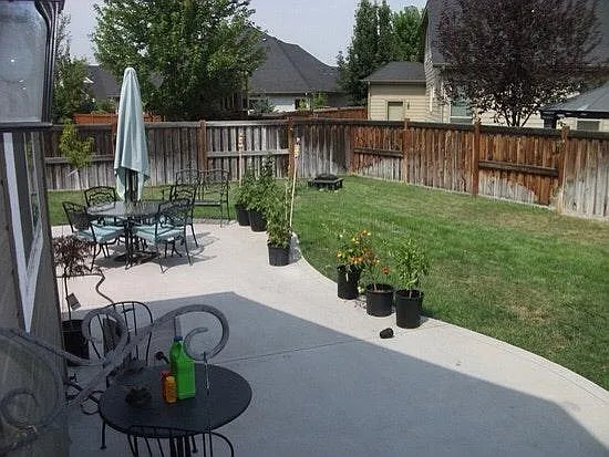 back yard and large patio