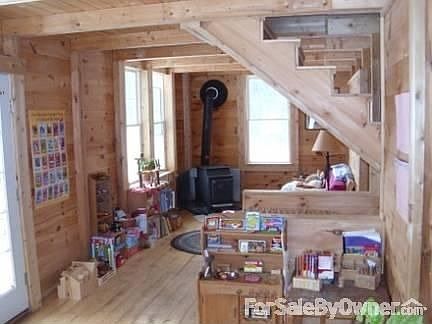 Internal shot, facing south west : can really see all wood design is beautiful and has plenty of nat