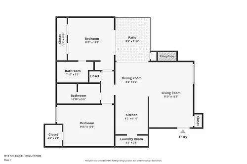 Floor plan 2X2 LUXE