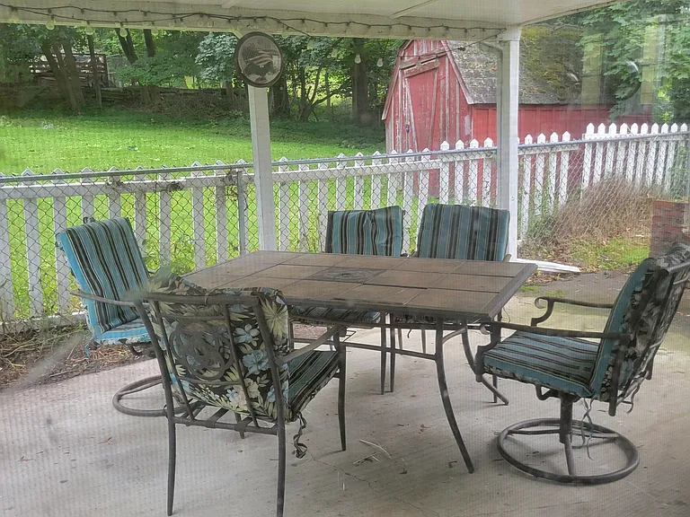 Covered private patio.