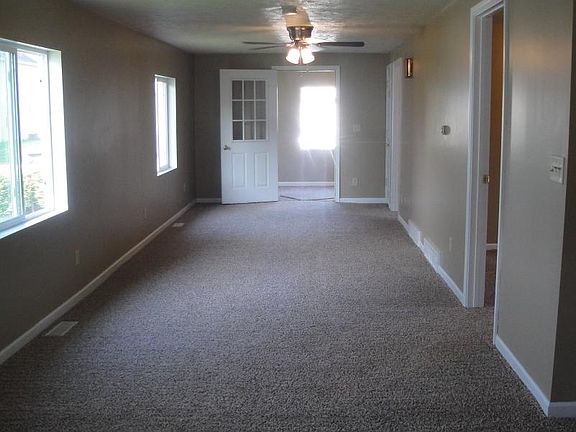 Large open concept family room and dining room