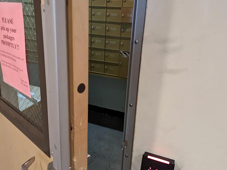 Secure mail room.