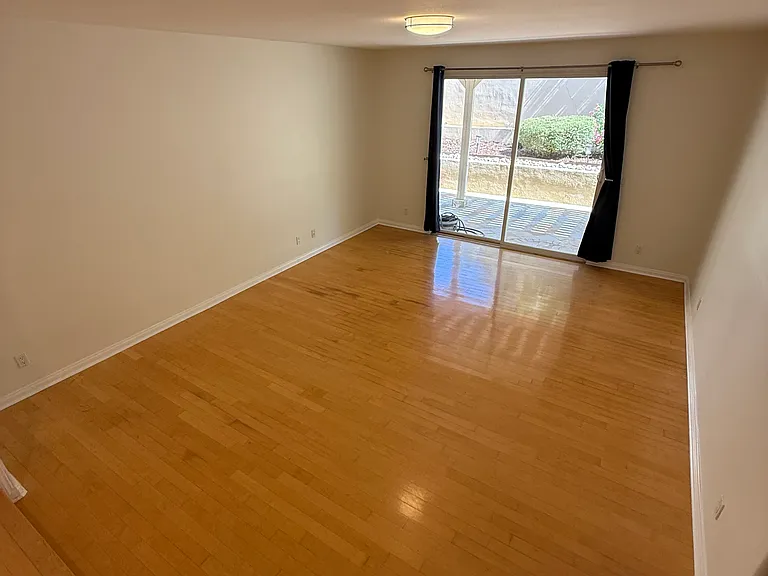 downstairs family room
sliding door opens to backyard