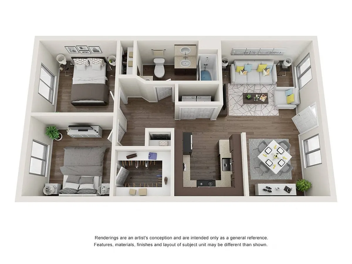 Floor plan 2 bed 1 bath