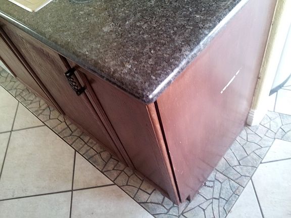 Kitchen counter and floor