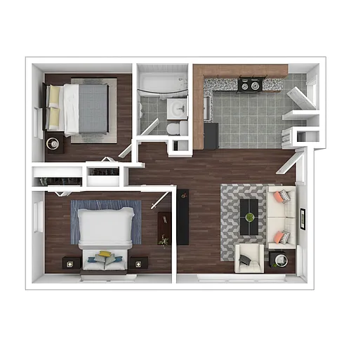 Floor plan Market Rate 2 Bedroom Medium