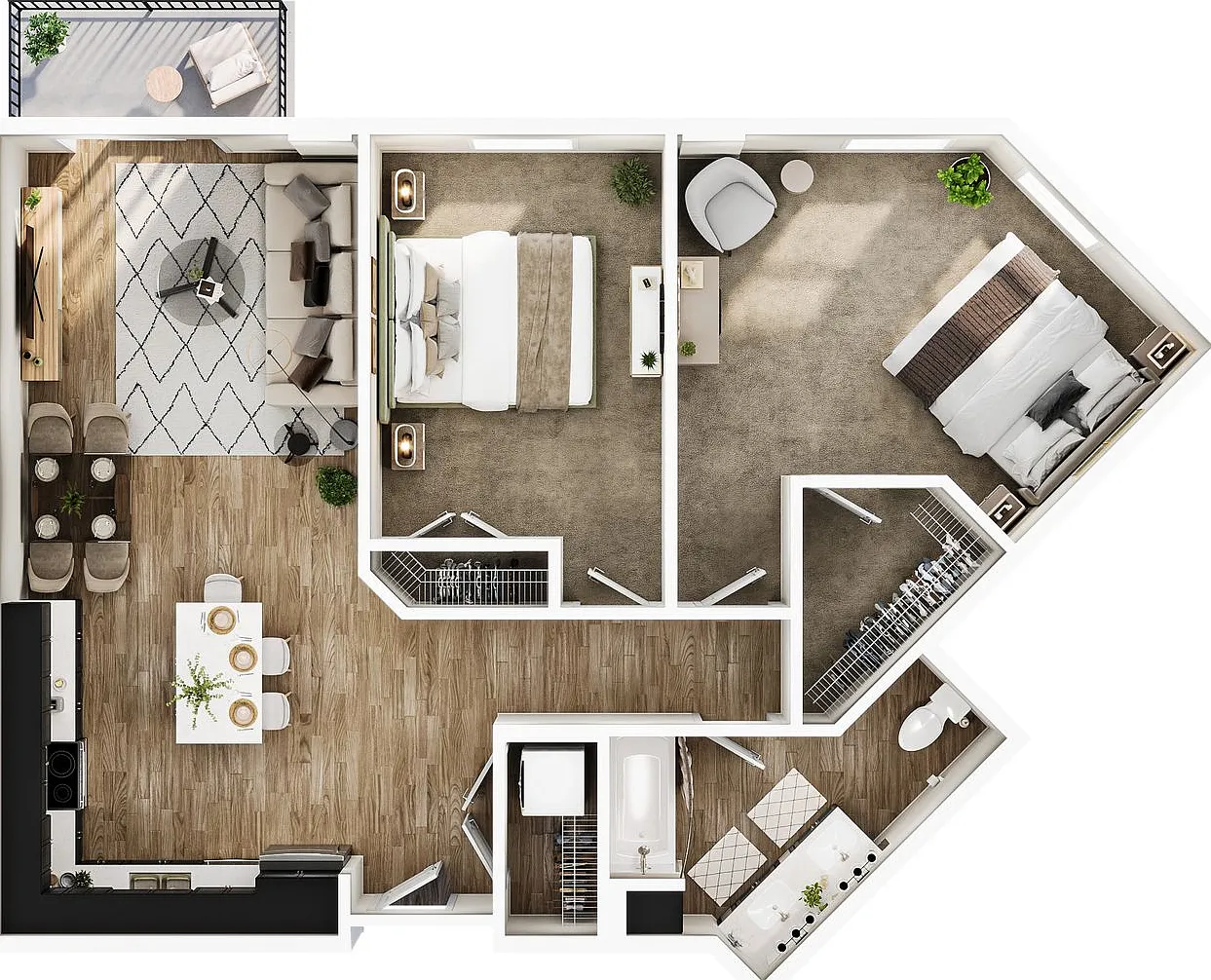 The Boom - 2 Bedroom / 1 Bathroom — Photo 2