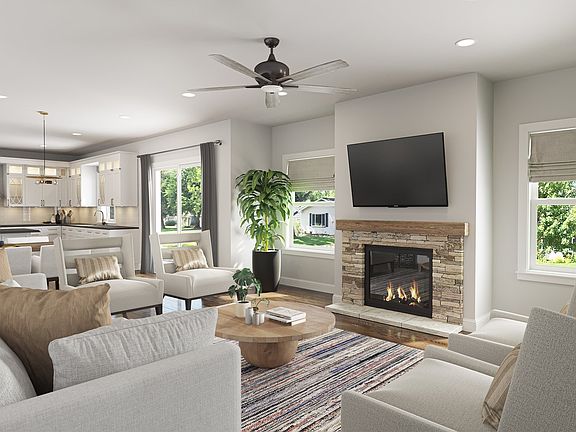 Interior rendering - living area