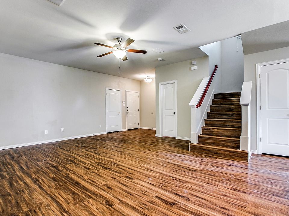 Living Room - Hardwood floors and stairway