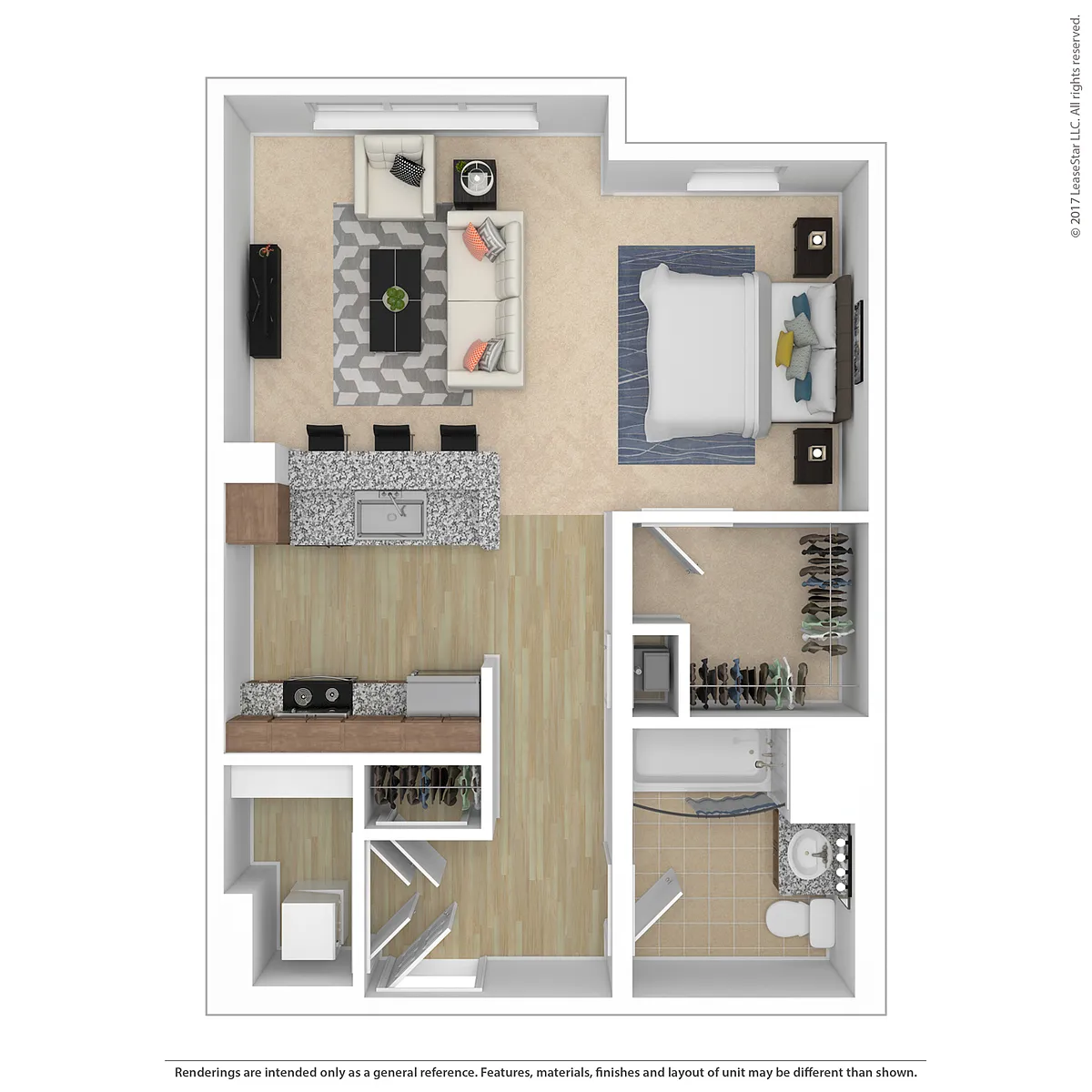 Floor plan Studio - F0B