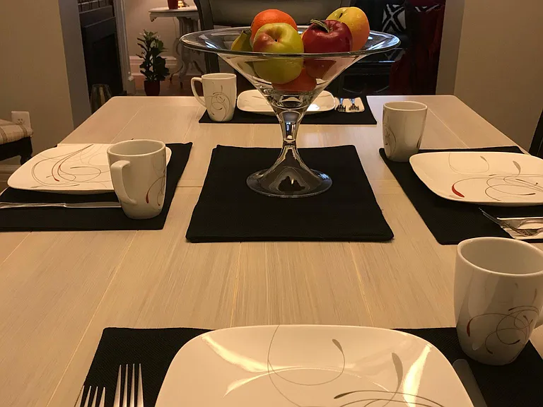 Table set for dinner