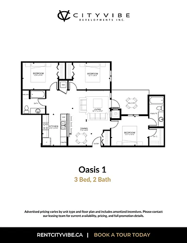 Floor plan Three Bedrooms