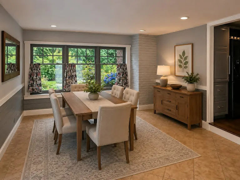 Main Level - Dining room virtually staged