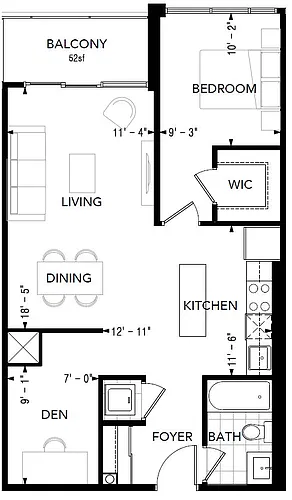 Floor plan 1K
