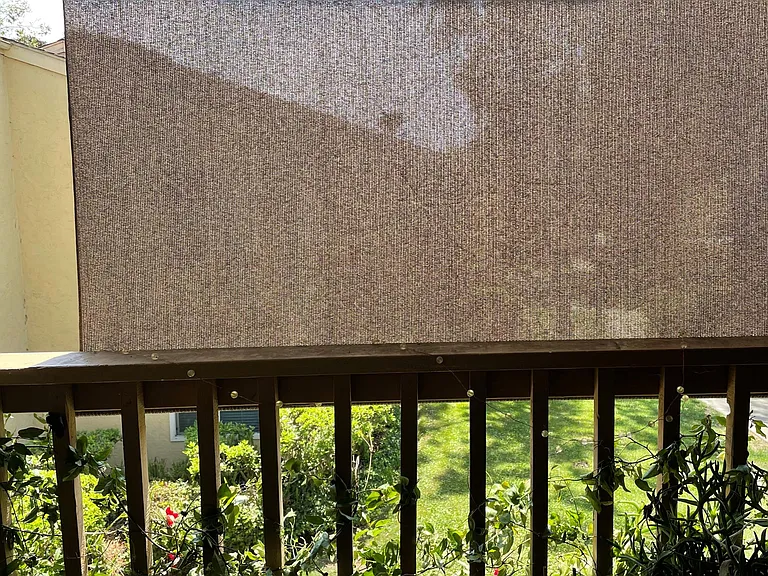 Pull down the shade to Cool off in your balcony the shade in the balcony