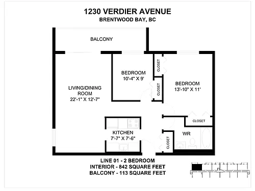 Floor plan 2 Bedroom